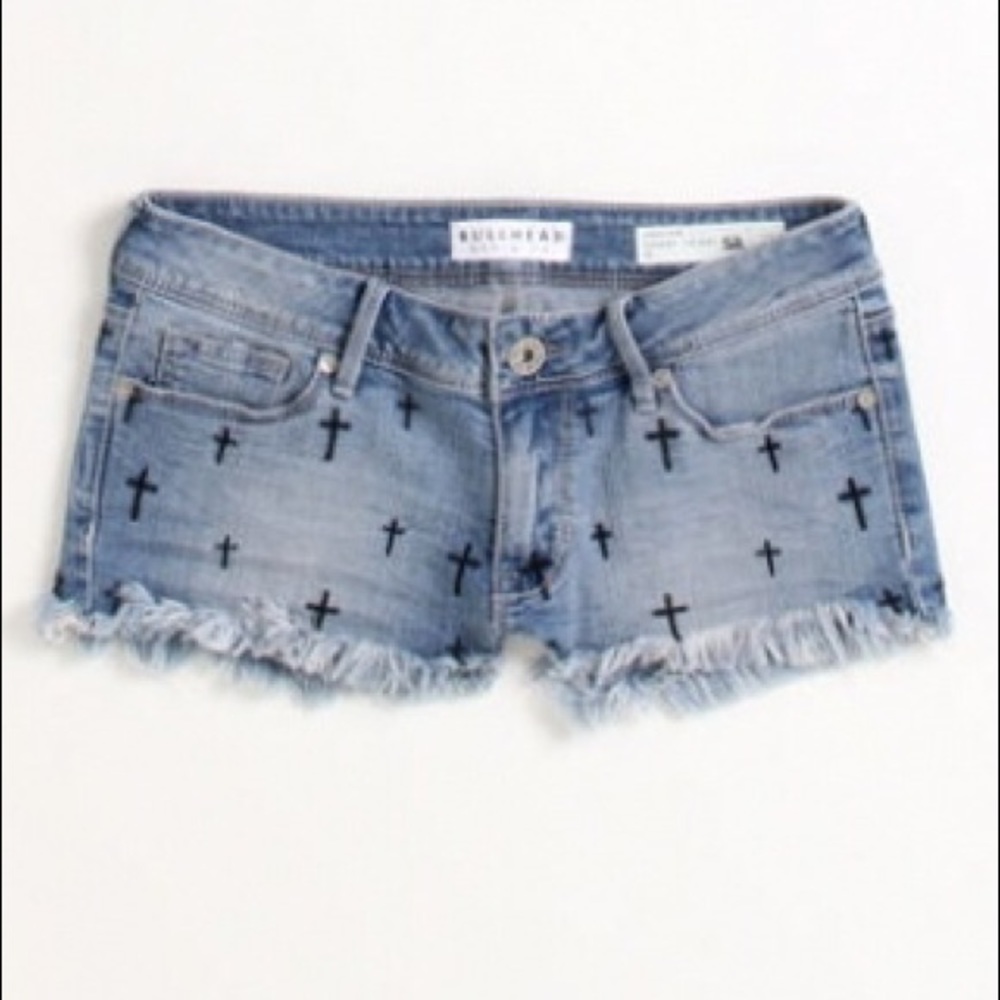 Retro PacSun Embroidered Cross Shorts